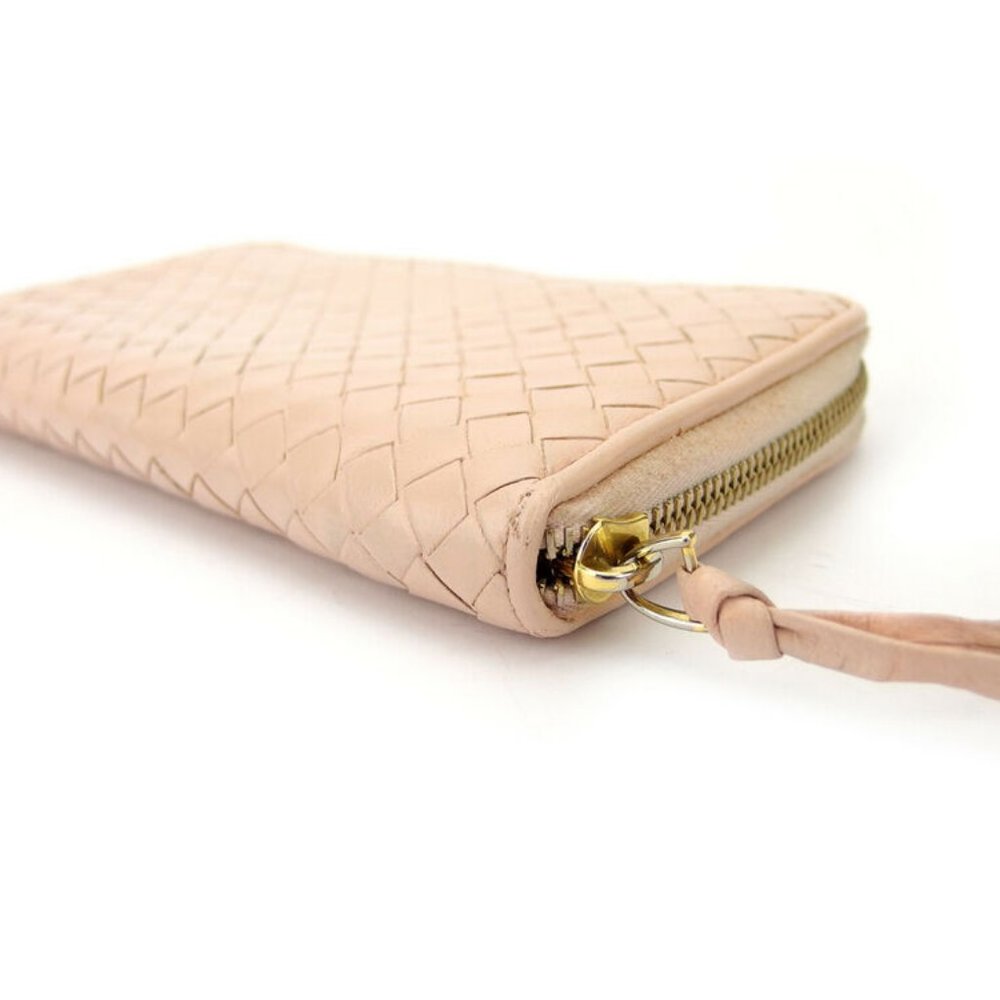 Authentic BOTTEGA VENETA purse Intrecciato pink leather Auth used